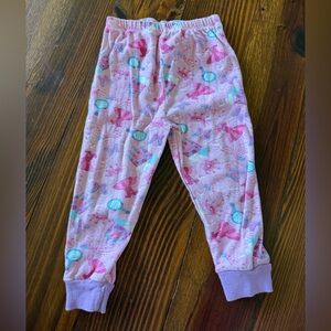 Girls' Pink Fairy-Print Fleece Pajama Bottoms